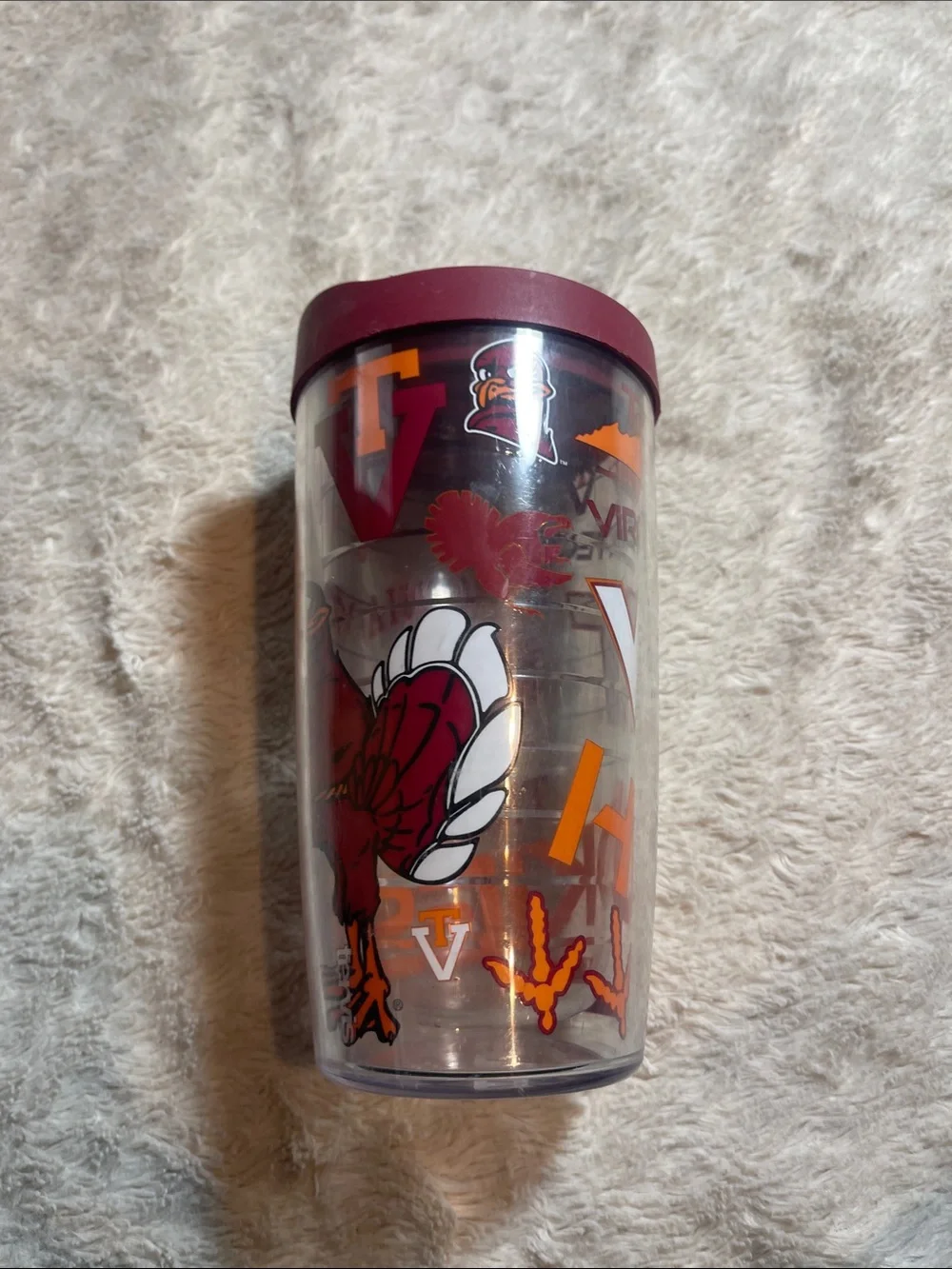 Virginia Tech Maroon Travel Tumbler with Lid tervis